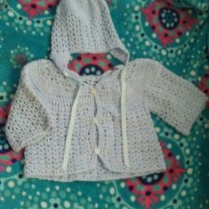 Vintage knit jacket and cap